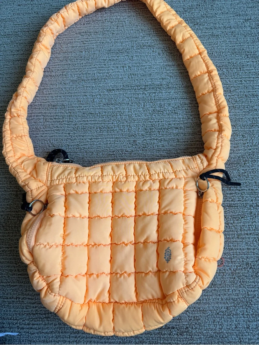 FP Movement by Free People Quilted Peach-Orange Shoulder Bag